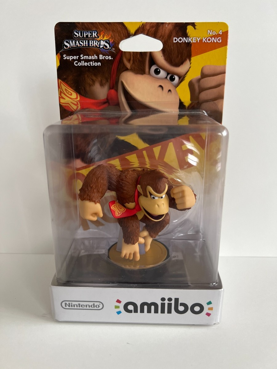 Donkey Kong amiibo figure from the Super Smash Bros. Collection in its original packaging